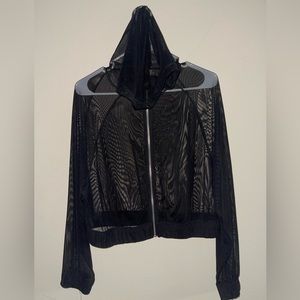 Sheer Meshed Top w/ Hood